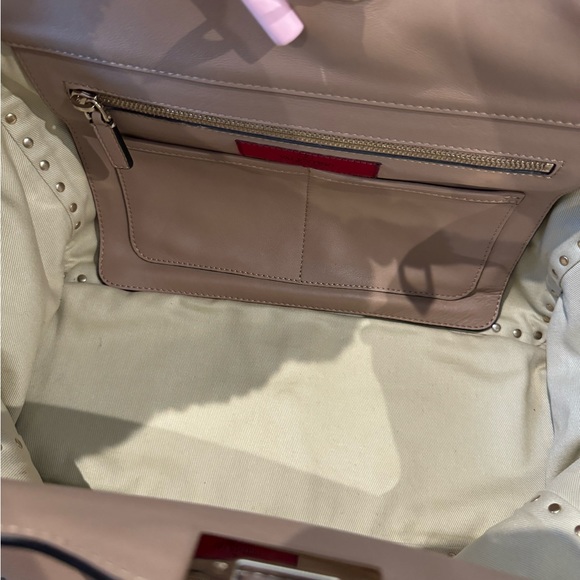 Valentino Garavani Beige Rockstud Tote - Picture 7 of 10